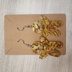 Gingerbread Silver Hypoallergenic Earrings